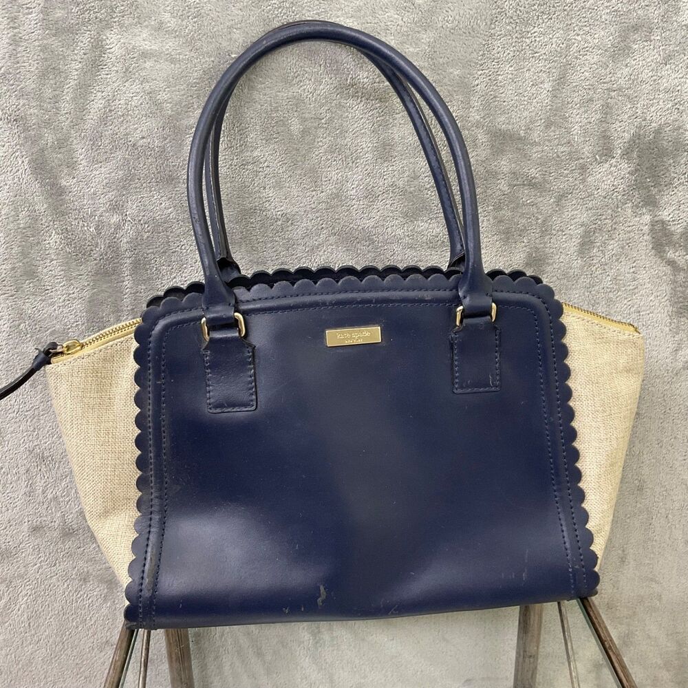Kate Spade Handbag Marguerite Leather Scalloped Edge Damaged craft parts TLC *
